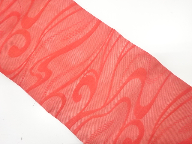 JAPANESE KIMONO / ANTIQUE SUMMER NAGOYA OBI / SILK / WOVEN STREAM